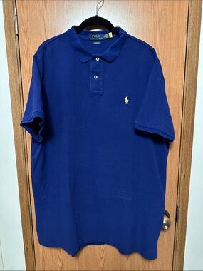 Polo by Ralph Lauren Royal Blue Men’s Short-Sleeve Polo with Yellow Pony